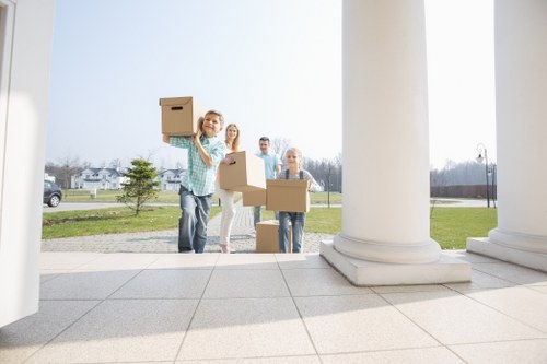 Professional office relocation team planning a move in Tufnellpark