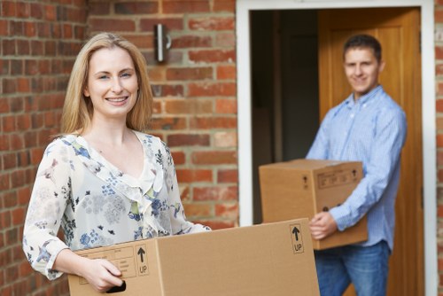 Moving van and packed boxes outside a Tufnell Park property