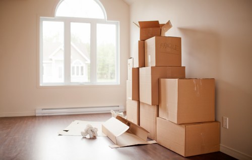 Trained movers handling furniture with care